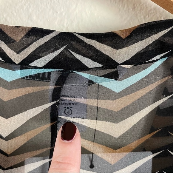 Diane Von Furstenberg Kipling Caftan Beach Cover Up Geometric Print Size 4 - Picture 14 of 17